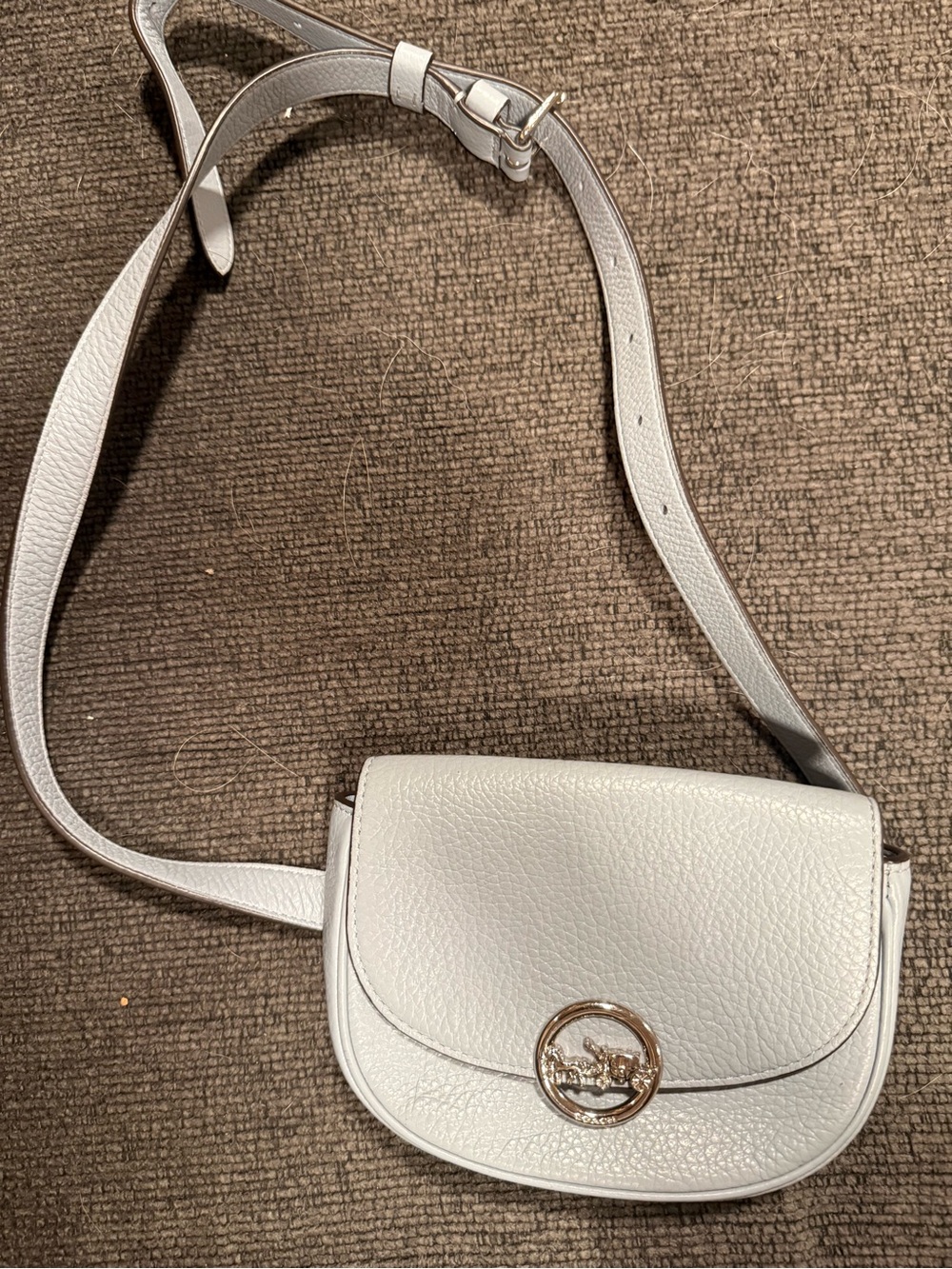 Coach Leather Belt Bag with Gold Accent